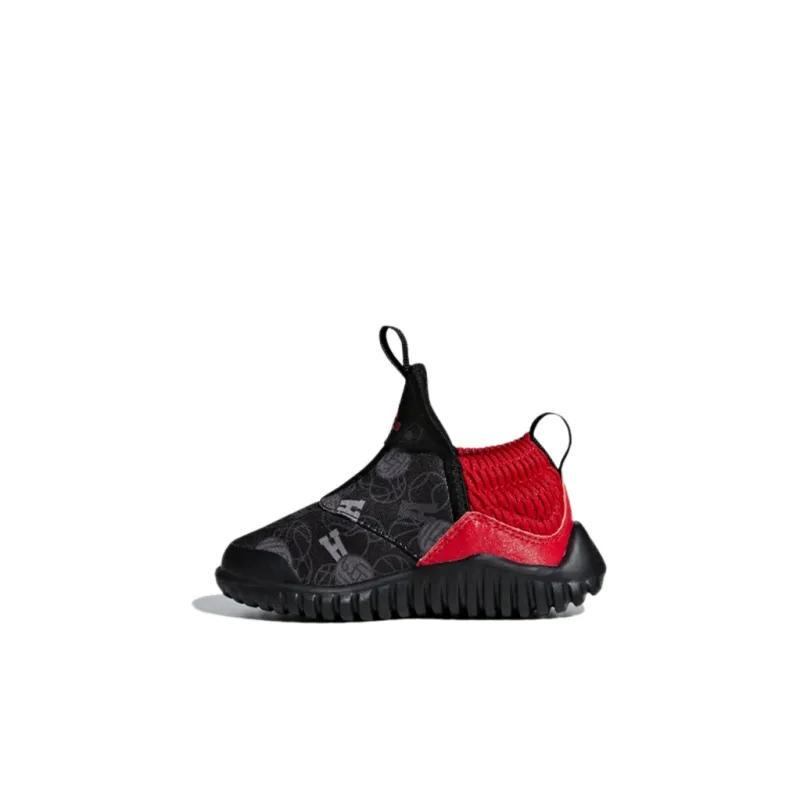 Adidas Rapidazen I Abrasion Resistant Low Top Toddler Shoes Black Red Infant And Toddler-0