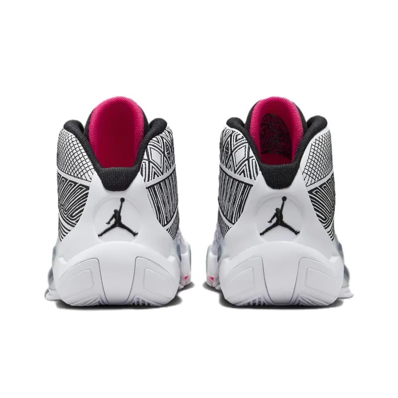 Jordan Air Jordan 38 Low GS Cushioning, Wear Resistant Mid Top Children's Basketball Shoes Black White Red Unisex-4