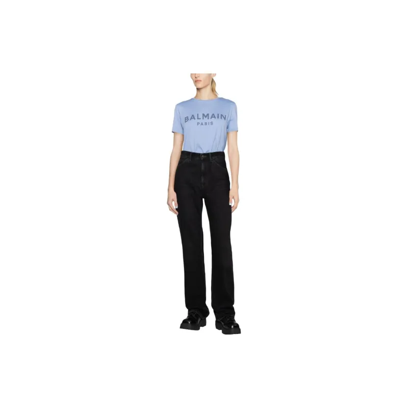 BALMAIN T-Shirts Women's Blue-1