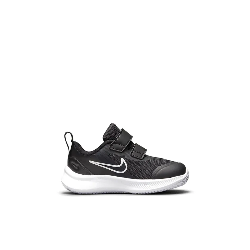 Nike Star Runner 3 Low Top Running Shoes Black White Infant And Toddler-1
