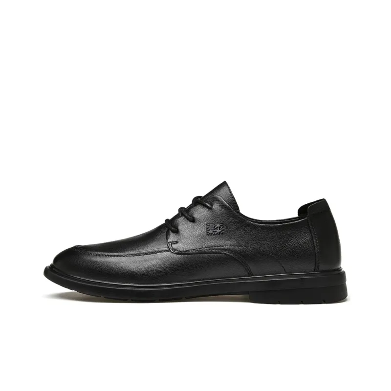 Mulinsen Men's Casual Shoes Men Low Top Black/Black Cut Out-0