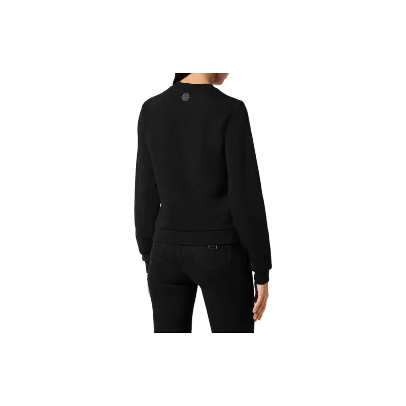 PHILIPP PLEIN Rhinestone emebllished Jersey Sweatshirt-3