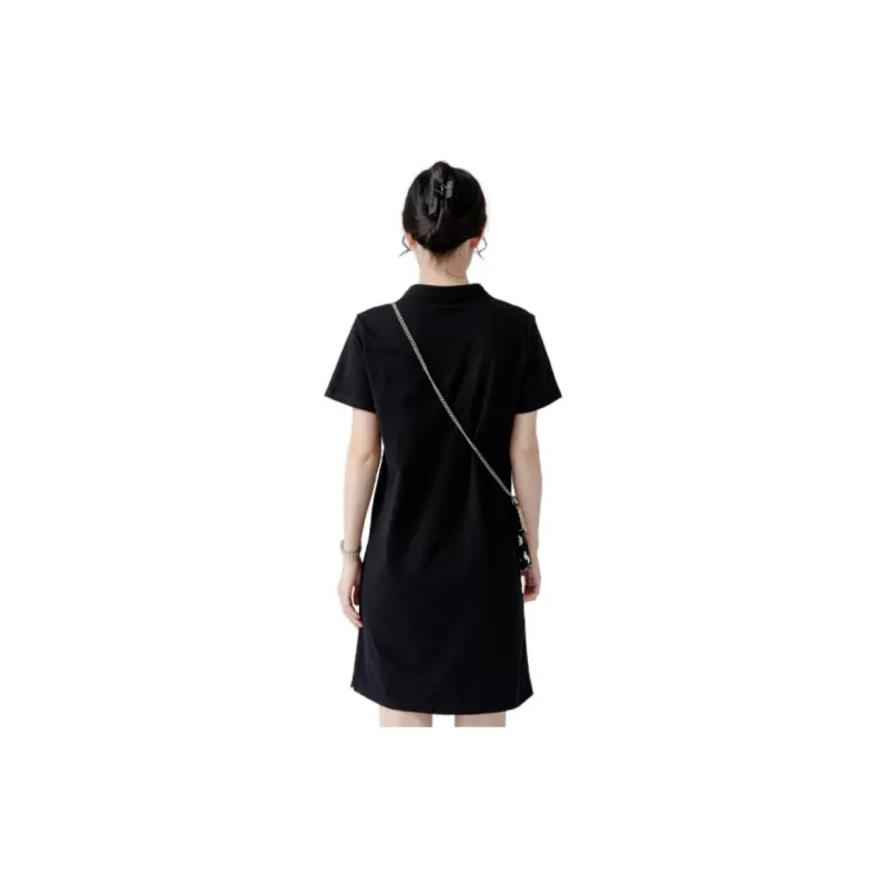 Gui'er Short-Sleeved Dresses Women's Black-1