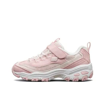 Skechers D'LITES Series Slip Resistant Cushioning Abrasion Resistant Kids Lifestyle Shoes Pink Teenagers