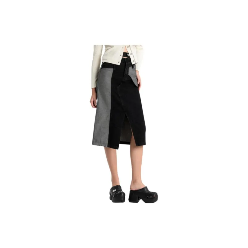 Feng Chen Wang Denim Long Skirts Women's-3