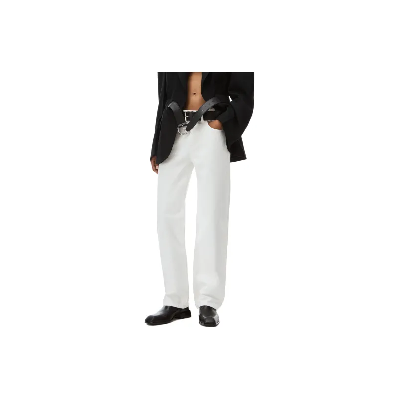 Alexander Wang Logo Patch Straight Leg Jeans-2