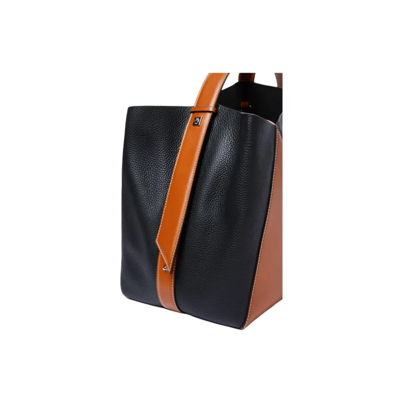 MaxMara Calfskin Bucket Bags Shoulder Bag Crossbody Bag Medium Size Women's Rusty-4