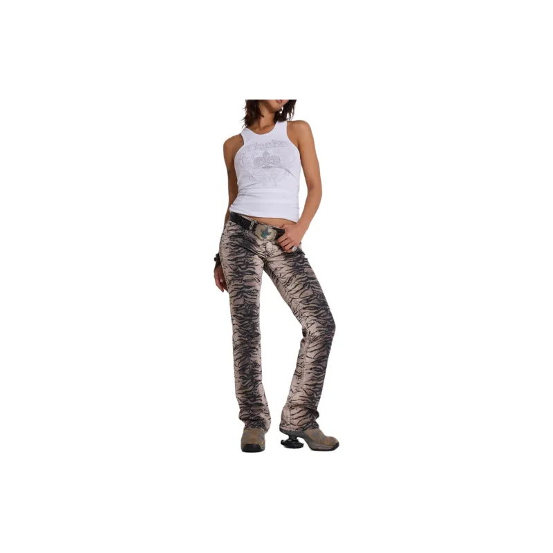 Jaded London Leona Tiger Bootcut Jeans Women's Multi/Multicolor-2