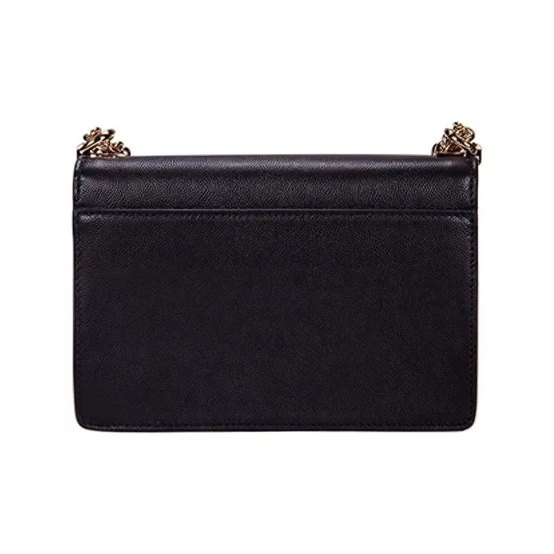 Furla Mimi Collection Cow Leather Small Square Bag Shoulder Bag, Crossbody Bag Mini Women's Black-1