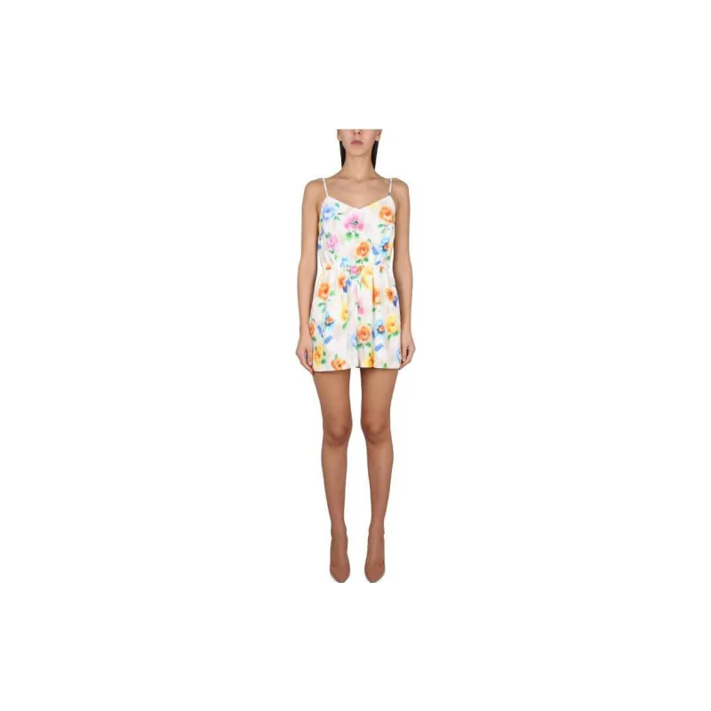 MOSCHINO Floral Printed Flared Mini Dress-1