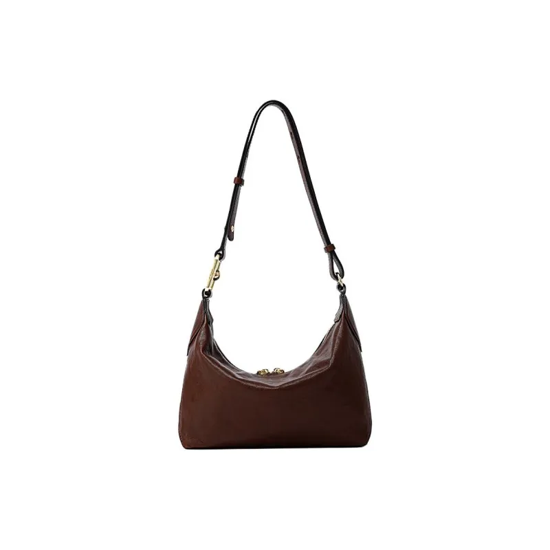 FION Vegetable Tanned Cow Leather Shoulder Bag Regular Women's Multicolor-7