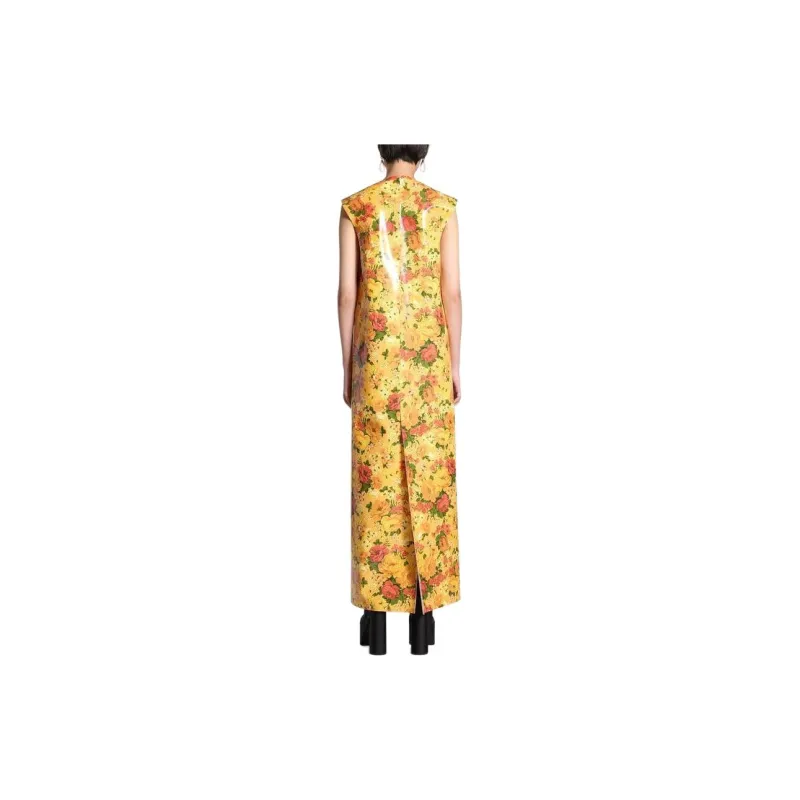 Balenciaga SS24 Sleeveless Dress Regular Fit Women's Orange-3