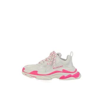 Balenciaga Triple S Low Top Kids Lifestyle Shoes Pink White Kids'