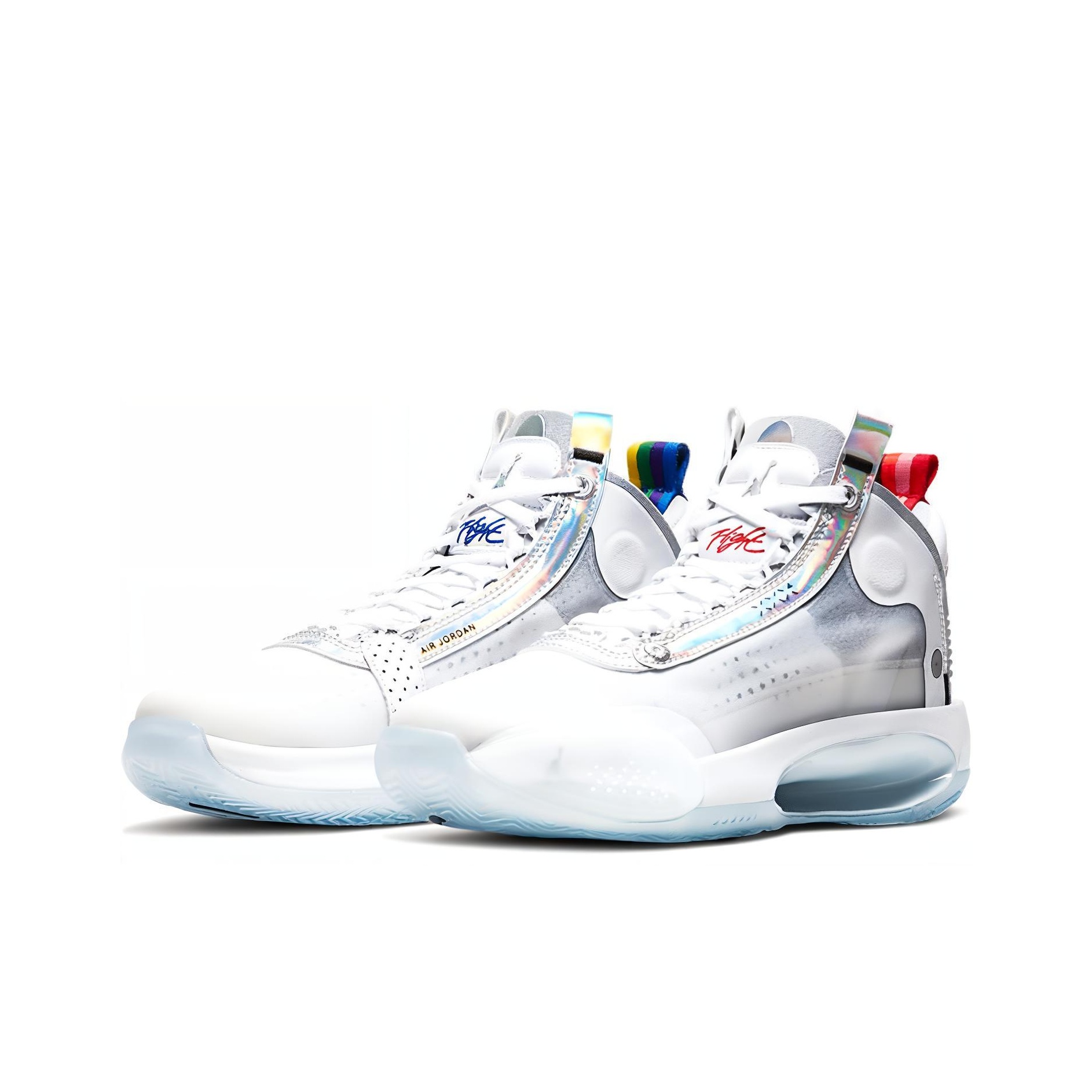 Jordan XXXIV White Metallic Silver GS POIZON