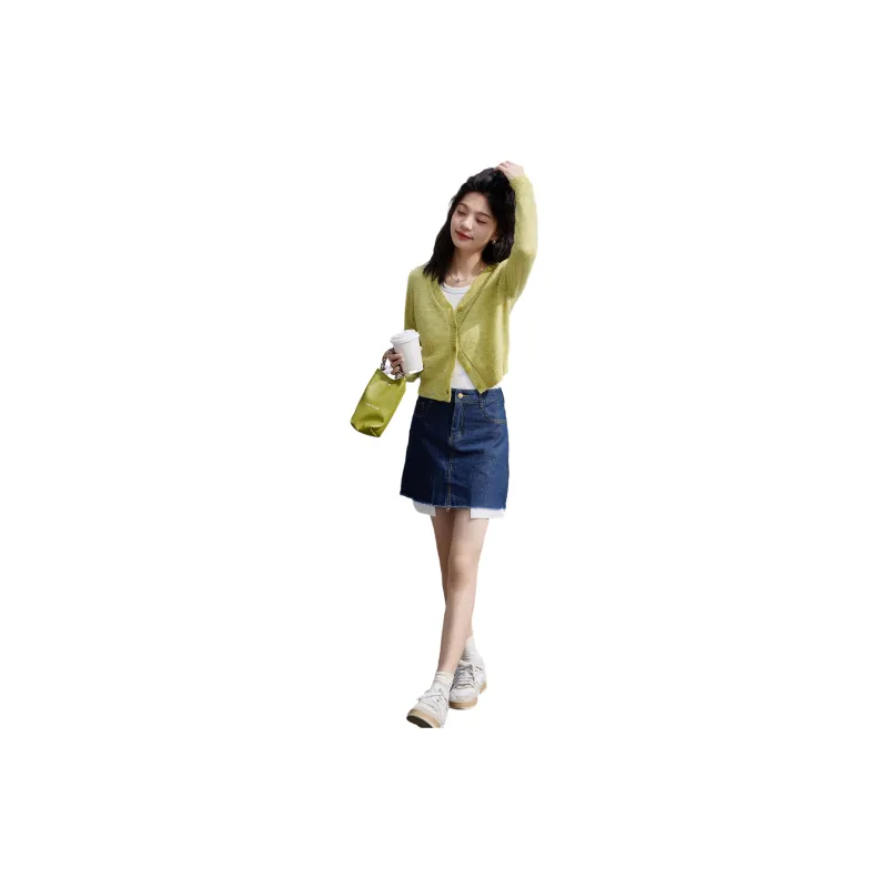 Demana Sweater Women's Light Yellow Green-3