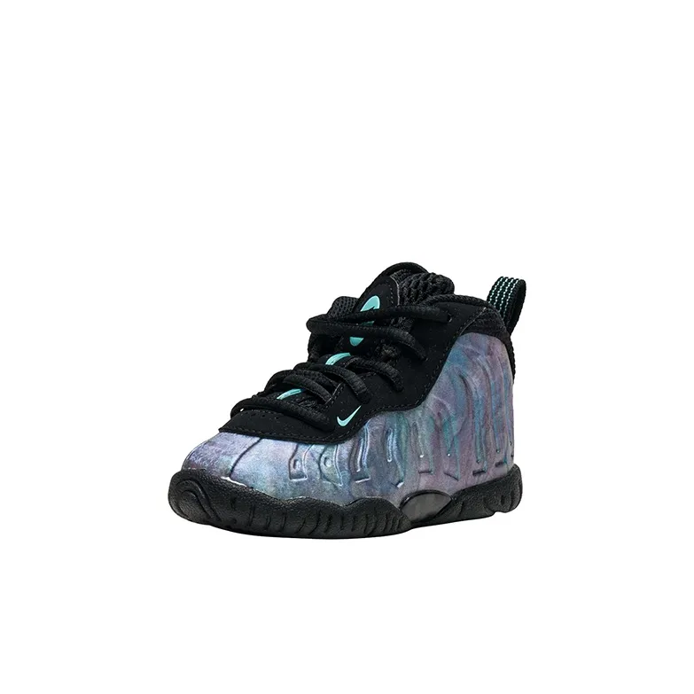 Nike Foamposite One PRM Anti-Slip Wear-Resistant Mid-Top Toddler Shoes Black Multicolor Infant And Toddler-1