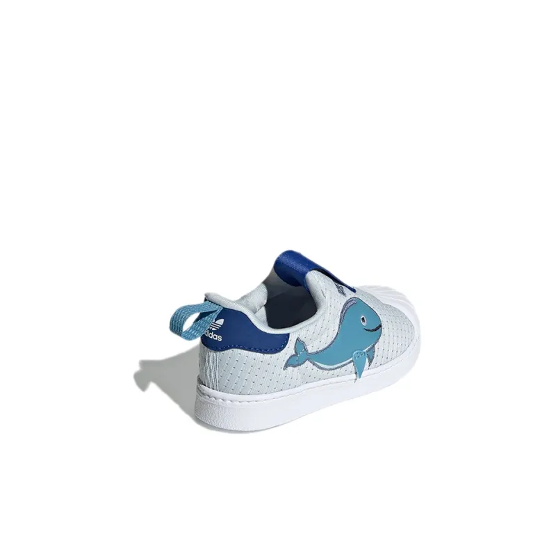 Adidas Originals Abrasion Resistant Low Top Toddler Shoes White/Blue Infant And Toddler-3