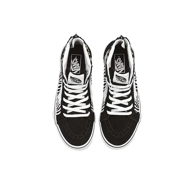 Vans SK8 Zip Casual High Top Kids' Skateboarding Shoes Black Leopard Print Teenagers-2
