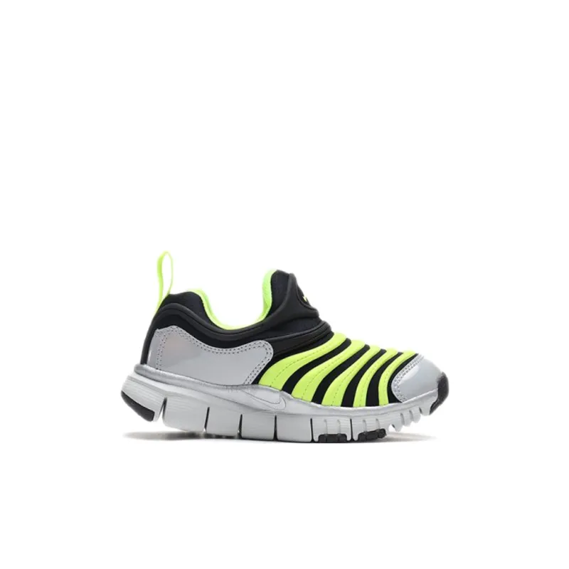 Nike Dynamo Free Y2K Slip Resistant Cushioning Low Top Kids Lifestyle Shoes Yellow Black Children Aged 3 7 Years Old-1