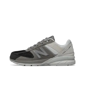 New Balance NB 990 V5 Cushioning Kids Lifestyle Shoes Gray Black Teenagers