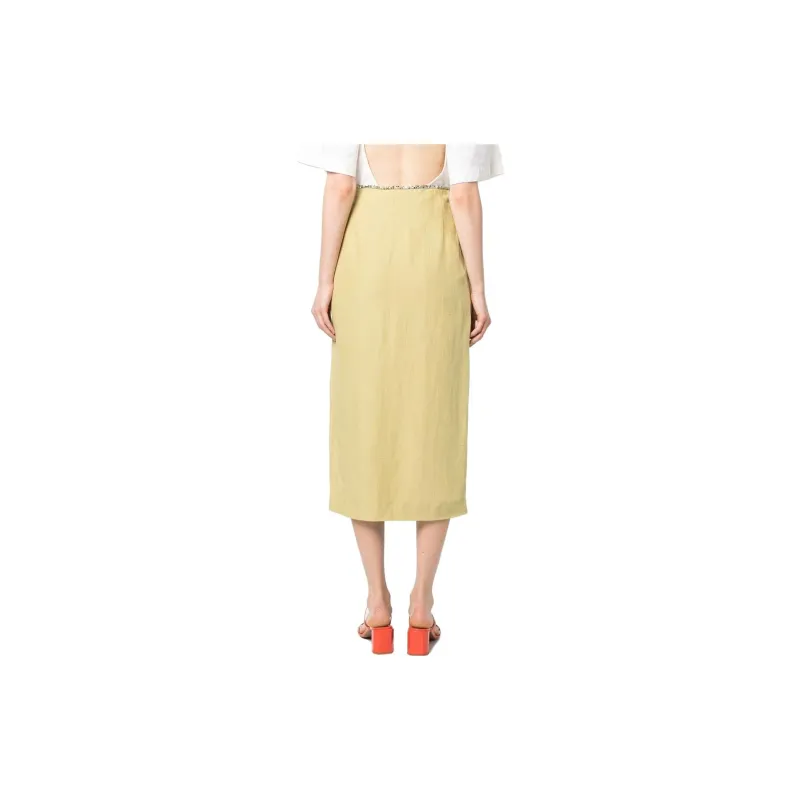 Sandro Casual Long Skirts Women's Yellow-2