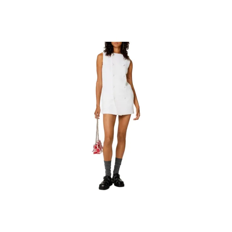 AMIPARIS Sleeveless Dress Women's Natural White-1
