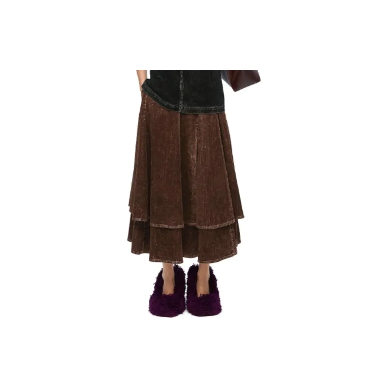 LOEWE FW23 Denim Long Skirts Women's-3