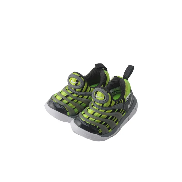 Nike Dynamo Free Low-Top Running Shoes Gray Green Infant And Toddler-2