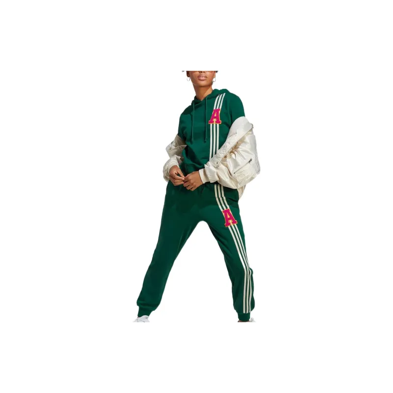 Adidas Knitted Sweatpants Women's Dark Green-1