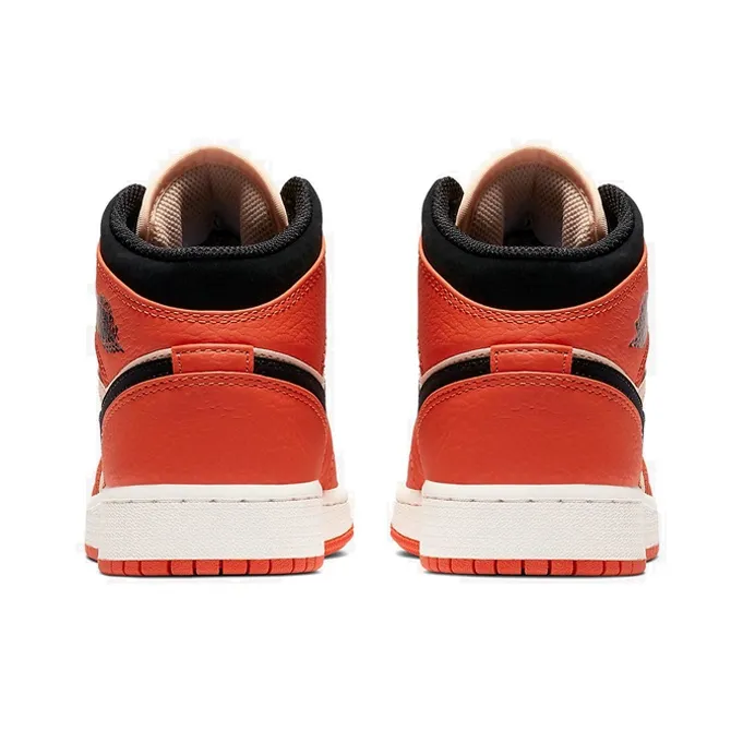 Jordan 1 Mid Team Orange Black GS-4