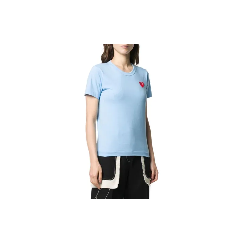 CDG T Shirts Women's Light Blue-3