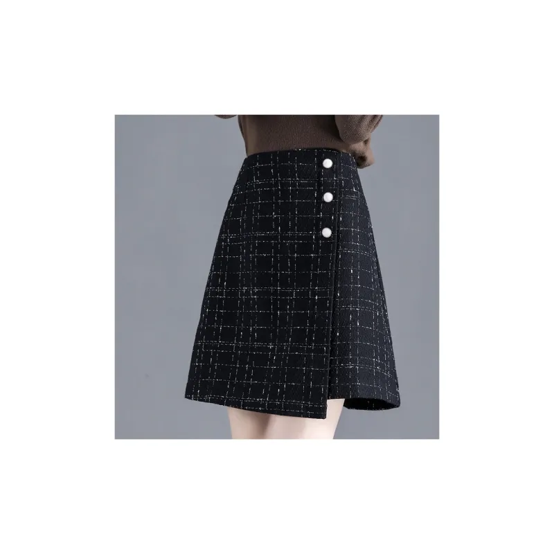Still Quiet Casual Short Skirts Women's Black-2