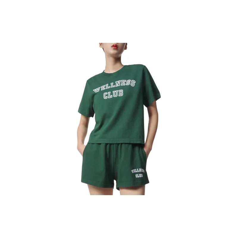 SPORTY & RICH Cotton Cropped T shirt-2