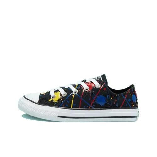 Converse Chuck Taylor All Star Low Top Canvas Shoes Black Yellow Multicolor Teenagers