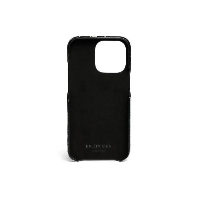 Balenciaga Leather Material Easy To Use And Durable Phone Cases Compatible With IPhone 13 Pro Trendy And Cool-1