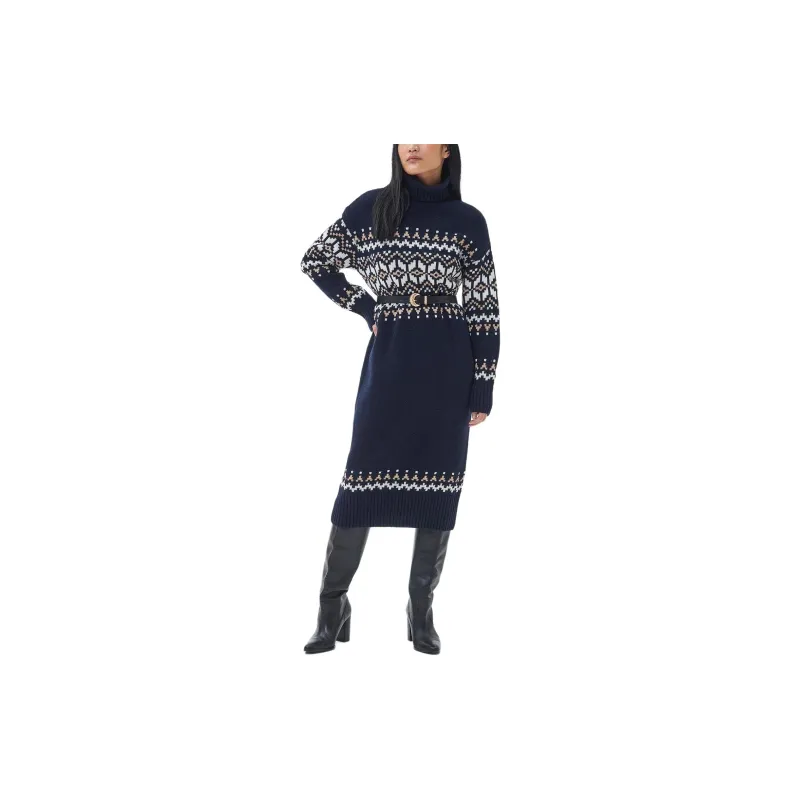 BARBOUR Patrisse Dress Long-Sleeved Dresses Women's Marine Blue-1