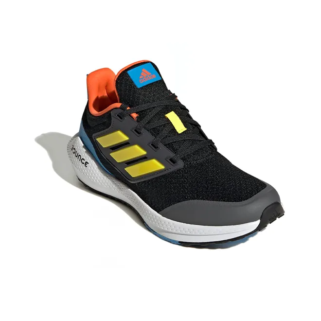 Adidas EQ21 Run 2.0 J Comfortable Low-Top Kids' Running Shoes Black Yellow Teenagers-2