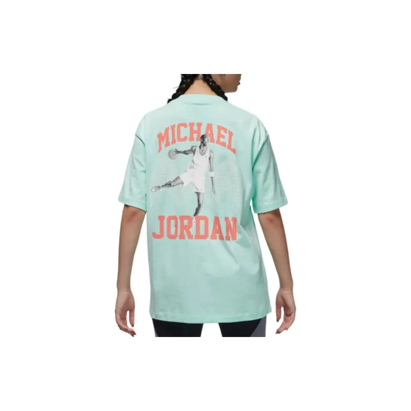 Jordan Drop Shoulder Sleeve T Shirt Women's Mint Green-4