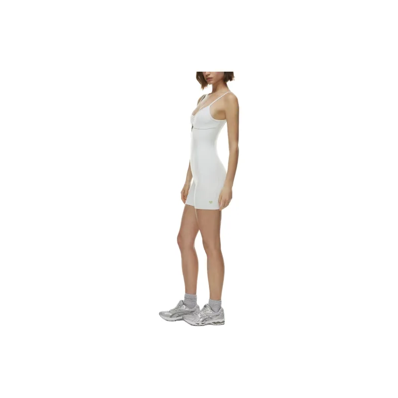 ARITZIA Golden BUTTER Upbeat Romper Bodysuits Women's Chrome/Chromium Alloy-4