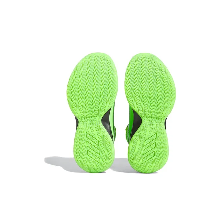 Adidas Cross Em Up 5 Anti Slip Wear Resistant Mid Top Children's Basketball Shoes Green Black Kids'-5