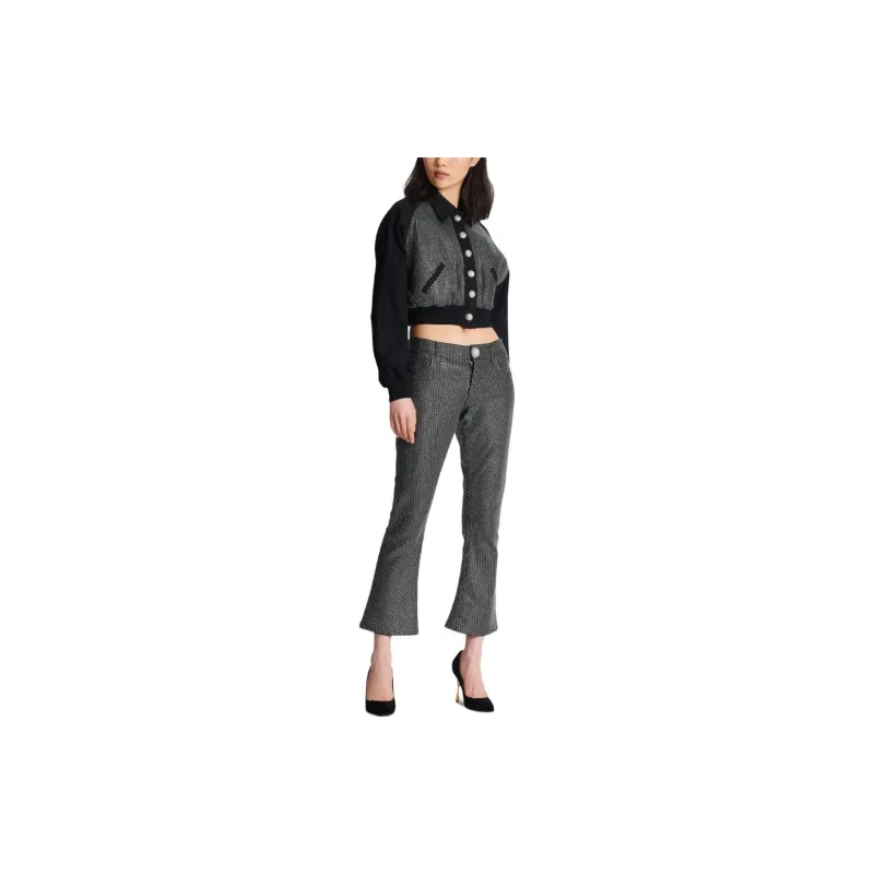 BALMAIN Logo embellished Cropped Jacket-4