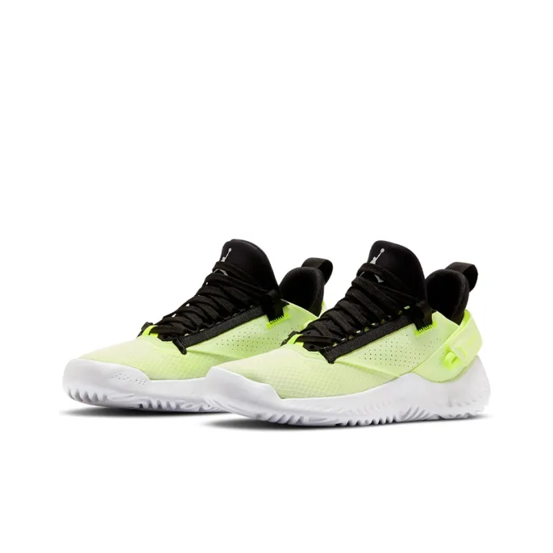 Jordan Proto 23 Cushioning Anti-Slip And Wear-Resistant Low-Top Basketball Shoes Yellow White Black Teenagers-1