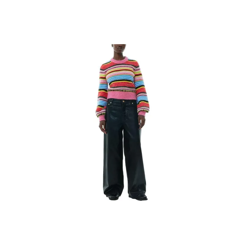 GANNI Striped Wool Jumper-1