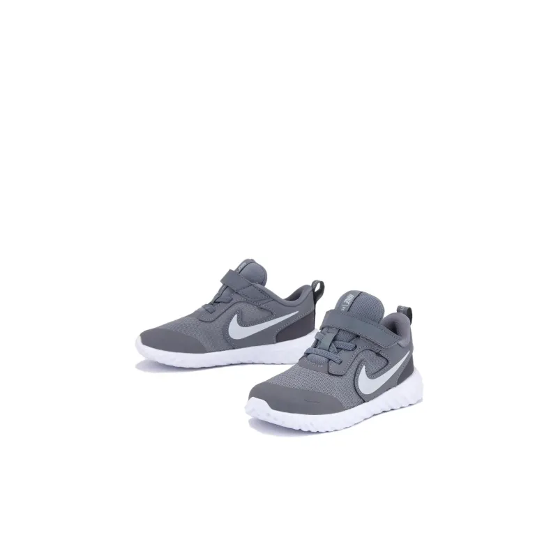 Nike REVOLUTION 5 Slip Resistant Cushioning Abrasion Resistant Low Top Toddler Shoes Gray White Infant And Toddler-2