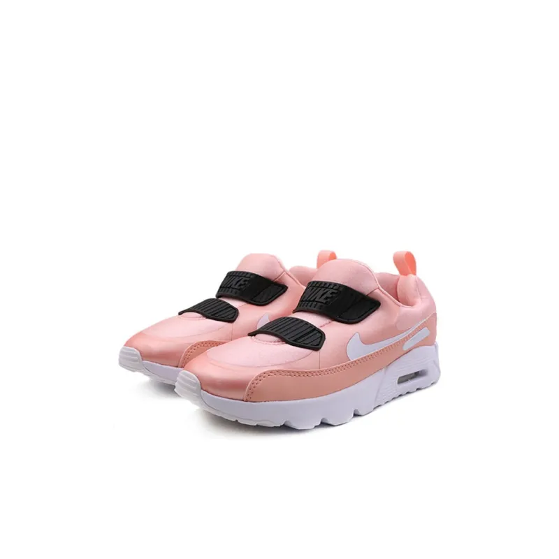 Nike Air Max Tiny 90 Shock Absorbers Low Top Running Shoes Coral Red Children Aged 3 7 Years Old-2