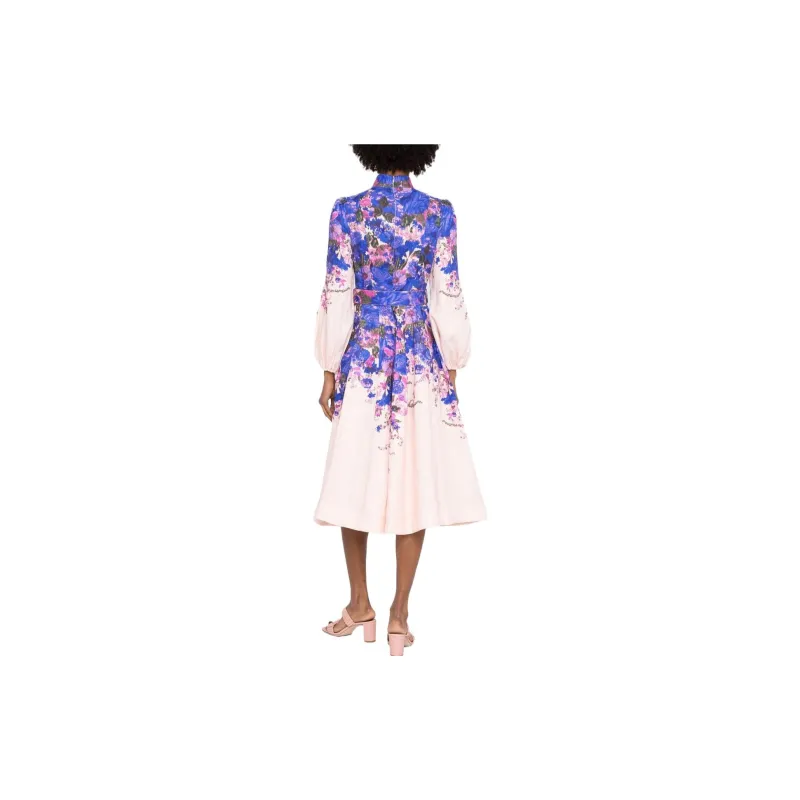 Zimmermann Long Sleeved Dress Women's Purple-2