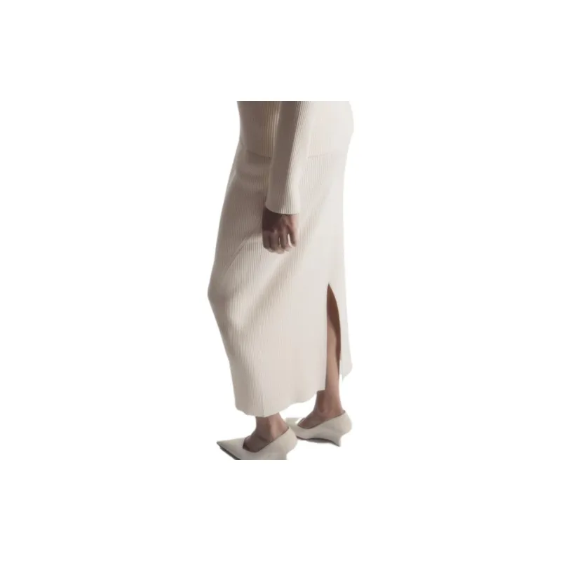 COS Casual Long Skirts Women's White-2