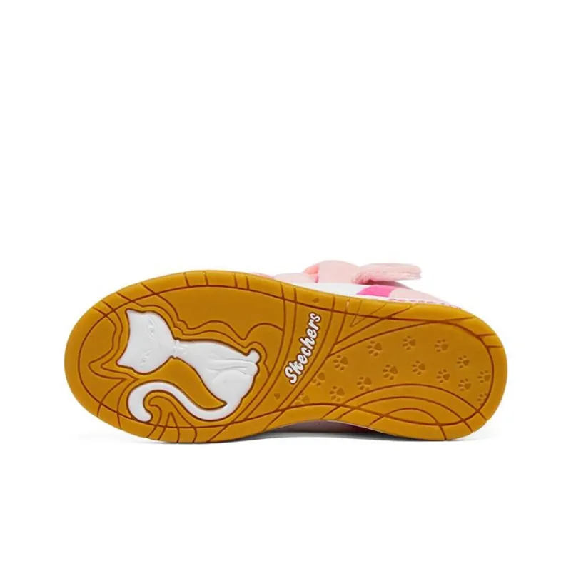 Skechers Sugarcanes Slip Resistant, Abrasion Resistant, Thermal High Top Kids' Skateboarding Shoes White Pink Teenagers-4