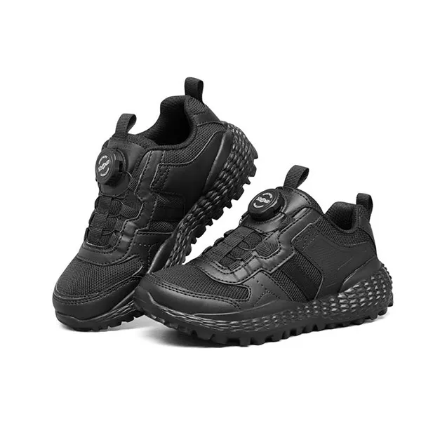 Skechers Monster Slip-Resistant Cushioning Wear-Resistant Low-Top Running Shoes Pure Black Teenagers-2