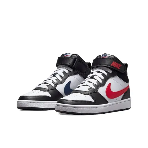 Nike Court Borough Mid 2 'White Black University Red' GS
